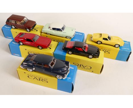 Boxed Corgi A Centenary of Cars - model vehicles to include Ford Mustang, Range Rover, Chevrolet Corvette, Tucker 1948, Chevr