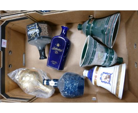 A collection of Wade Whisky &amp; Spirt Decanters to include Bells, Glenfiddich , Chivas .  These items were removed from the