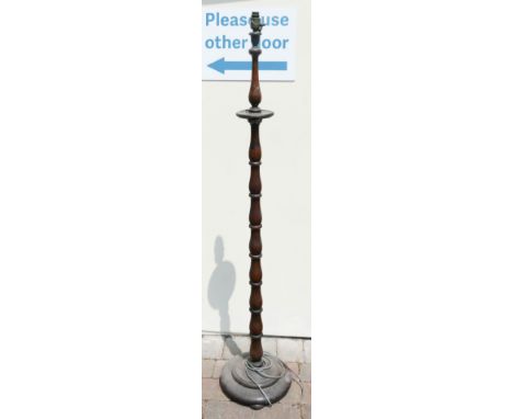 Early 20th Century Gothic style standard lamp. height to top of fitting 150cm 