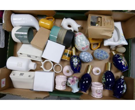 A collection of Wade include Scent Bottles, Trinket boxes, small guggle jug etc These items were removed from the archives of