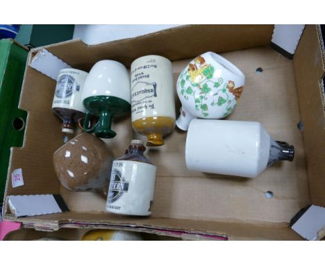 A collection of Wade Whisky &amp; Spirt Decanters to include Taunton Cider Flagons , Cmaus Decanter, Usquaebach Whisky Bottle