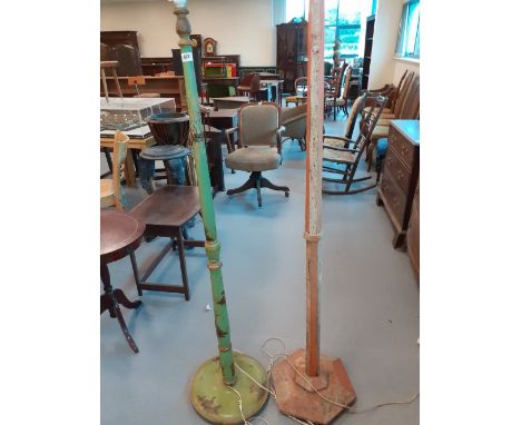 2 PAINTED LAMP STANDARDS