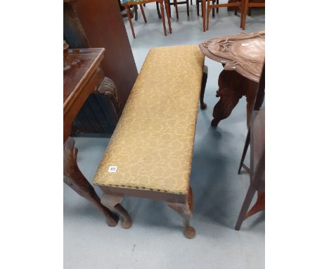 EDWARDIAN MAHOGANY PIANO DUET STOOL