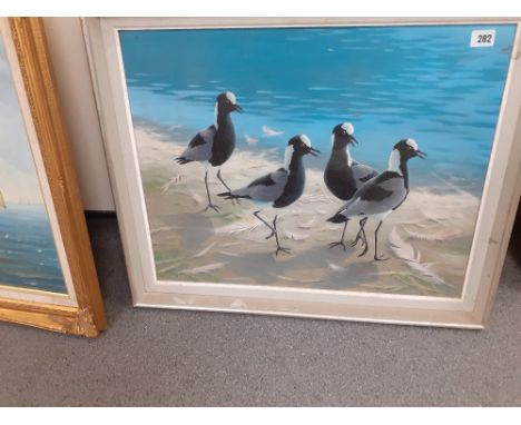 PHILLIP BURTON 4 SEA BIRDS SIGNED PRINT 23x20
