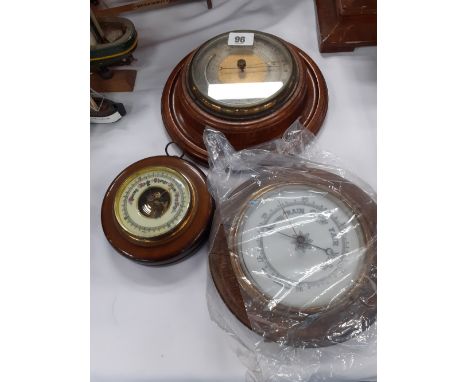VICTORIAN BAROMETER BY SWINDEN &amp; SONS, BIRMINGHAM. ANAROID BAROMETER PLUS OTHER BAROMETER