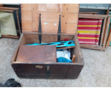 PINE TOOL CHEST WITH TOOLS