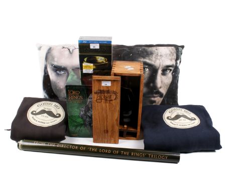 A large collection of film memorabilia. Including a Lord of the Rings digital copy of the trilogy signed by Peter Swords, two