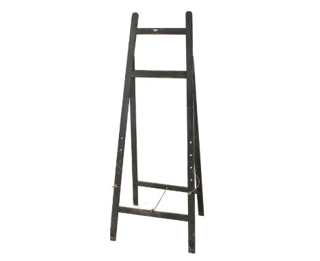A large ebonized A-frame easel. H198cm