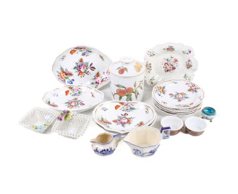Collection of assorted 20th century Continental and English ceramics. Including Dresden plates and Royal Doulton Norfolk jugs