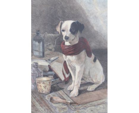 C H Blair (19th century), hand coloured etching 'Convalescent.' By Alex. Ansted, 1892. 27.5cm x 39cm