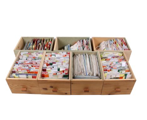 A large collection of vintage postcards. Mostly used and from British locations, all alphabetically sorted into locations