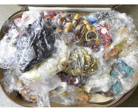 A case of vintage buttons, individually sorted and packaged