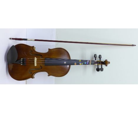 A Stentor violin and bow, cased