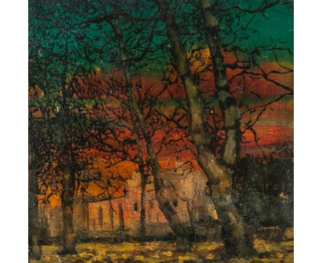* JACK FRAME, 
'HOUSE FOR AN ART LOVER' and 'SEE SAW' - BELLAHOUSTON PARK NIGHT SERIES
oil on panel, signed verso 
each 26.5c