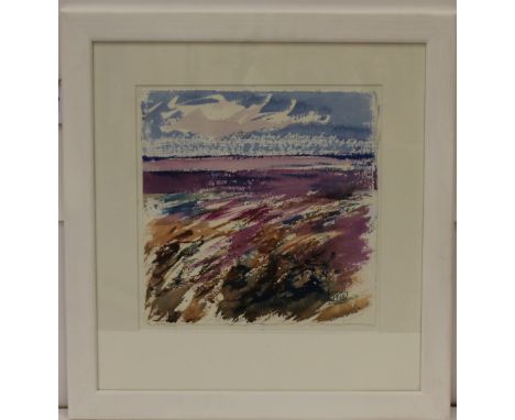 JEAN BELL, SEASCAPE watercolour on paper, signed 47cm x 49cm Framed and under glass