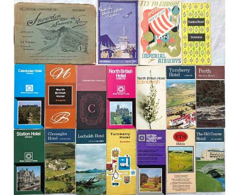 Selection of mixed TRANSPORT EPHEMERA comprising c1900 illustrated booklet 'Snowdon and the Snowdon Railway', 1931 illustrate