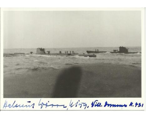 Helmut Witte & Wilhelm Dommes signed 6 x 4 inch black and white portrait photo. Good condition 