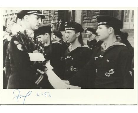 K H Marbach signed 6 x 4 inch black and white portrait photo. Good condition 
