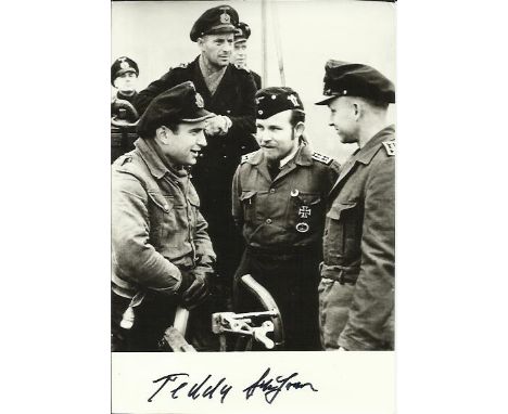 Teddy Surhen signed 6 x 4 inch black and white portrait photo. Good condition 