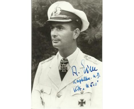 Alfred Eick signed 6 x 4 inch black and white portrait photo. Good condition 