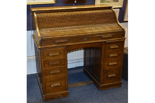 An Oak Roll Top Desk The Lebus Desk By Harry Lebus Circa 1930 S