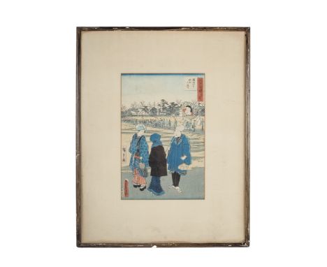 Japanese ukiyo-e Wood block print, after Hiroshige Kunisada 1863. 'Truckuni the old man of 77'. Bears R Jackson &amp; Sons, L