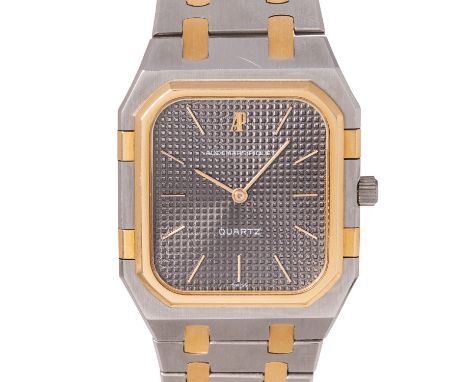 AUDEMARS PIGUET Royal Oak Square Jumbo, Ref 6005SA. Herrenuhr. Edelstahl / 18K Gold, AP Armband in Edelstahl / 18K Gold mit F