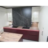 Häcker Concept 130 Magnolia, Burgundy and Oak Display Kitchen