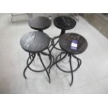 4x Adjustable Height Counter Stools