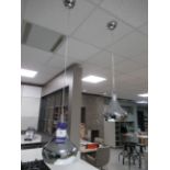 2x Chrome Finish Ceiling Lights