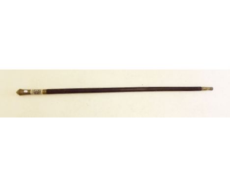 A horn handled sword stick 
