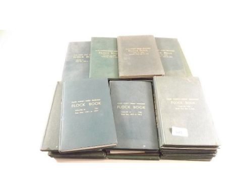 A set of Clun Forest Sheep Breeders Flock books circa 1920's and 1930's