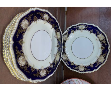 A set of six Royal Worcester cabinet plates