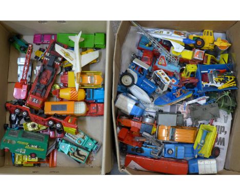 A collection of die-cast model vehicles, Dinky, Corgi and Matchbox