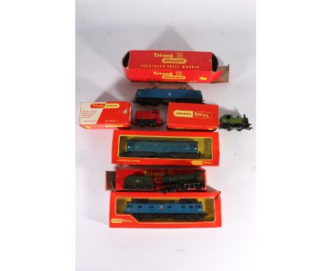 Triang Hornby OO gauge model railways locomotives including: R351 Electra Class EM2 co-co electric locomotive 27000 blue; R35