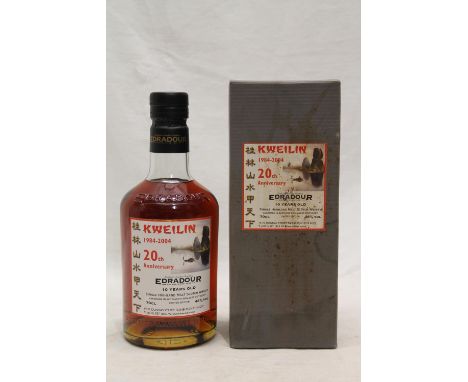 EDRADOUR 10 year old Highland&nbsp;single malt Scotch whisky, bottled to commemorate the Kweilin 20th anniversary 1984-2004, 