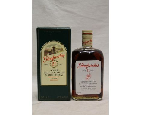 GLENFARCLAS 21 year old single malt Scotch whisky&nbsp; bottled for Le Club Des 50 Edimbourg Juin 1987, Ian Dickson Travel Se