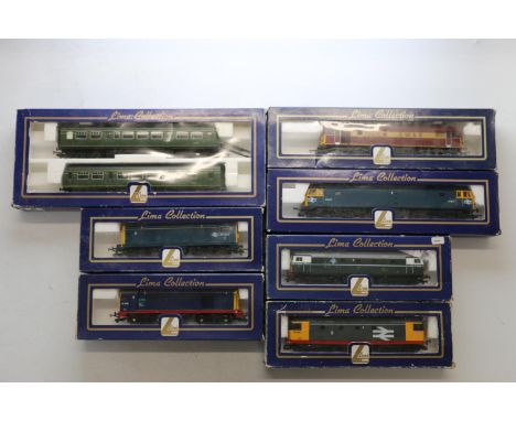 Lima Models OO gauge model railways including: 149897 DMU101 set M50321 and M50303; 204670 Railfreight Class 26 diesel locomo