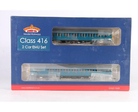 Bachmann Branchline DCC OO gauge model railways 31375 Class 416 two-car EMU set 5764 BR blue, numbers S77563 and S65378, boxe