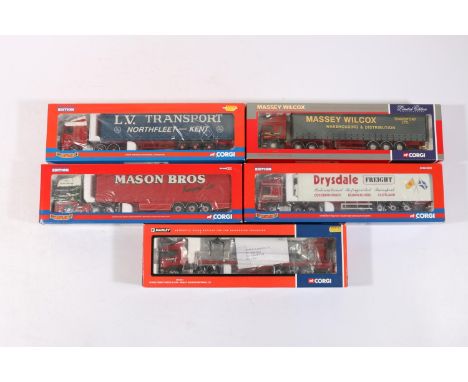 Corgi 1:50 scale diecast model vehicles models including: CC12217 Scania Crane Trailer and Load Marley Building Materials Ltd