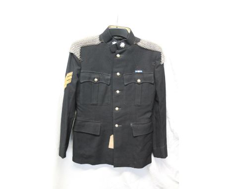 British Army uniform, a black&nbsp;jacket with Wathen Gardiner label "Jacket No1 Dress Size 10 1965" having 4th/7th Dragoon G