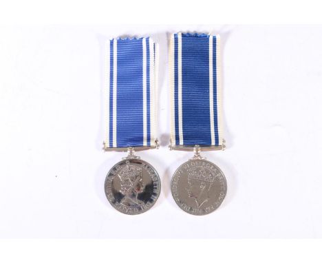 Two Police long service and good conduct LSGC medals, the first of Sergeant Clifton T Wills, George VI [SERGT CLIFTON T WILLS