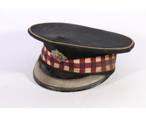 Scottish Army uniform, a peaked cap with NEMO ME IMPUNE LACESSIT badge, with bullion wire, makers Edward Small? 