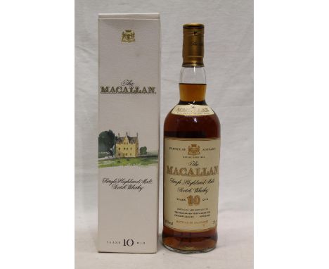 MACALLAN 10 year old Highland single malt Scotch whisky, old style label, 40% abv, 75cl, boxed.&nbsp; 