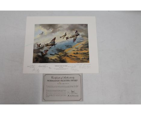 NICOLAS TRUDGIAN (b1959),&nbsp; Normandy Fighter Sweep,&nbsp; Print, pencil signed limited edition 1869/2500, published by Th