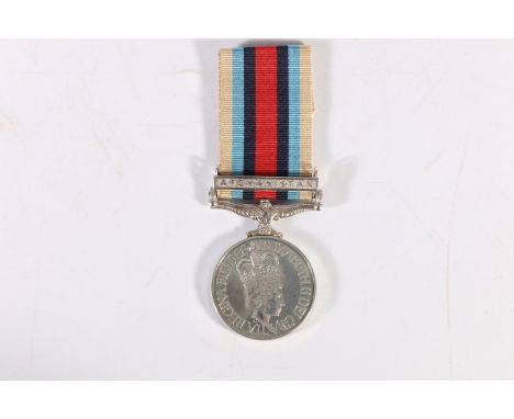 Medal of 30042233 Private K Sherlock of the Mercian Regiment, comprising Elizabeth II Operational Service Medal with AFGHANIS