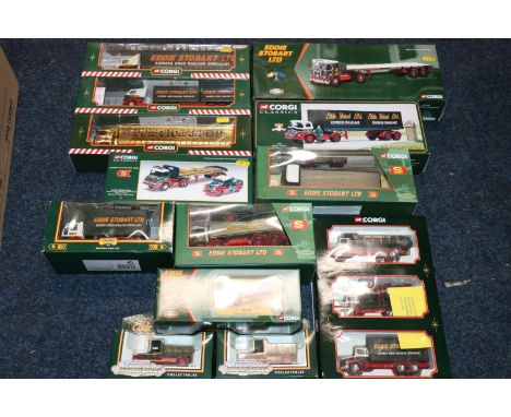 Corgi 1:50 scale diecast model vehicle Eddie Stobart models including: CC12502 Atkinson Borderer Flatbed Trailer; TY87001 DAF