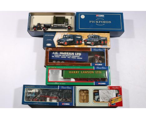 Corgi 1:50 scale diecast model vehicles models including: 16703 Scammell Highwayman Low Loader with Generator Load and Wooden