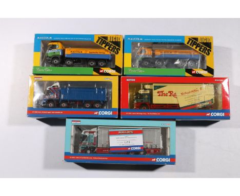 Corgi 1:50 scale diecast model vehicles models including: CC13611 DAF CF Curtainside Lorry Pollock Scotrans Ltd; CC13515 Volv
