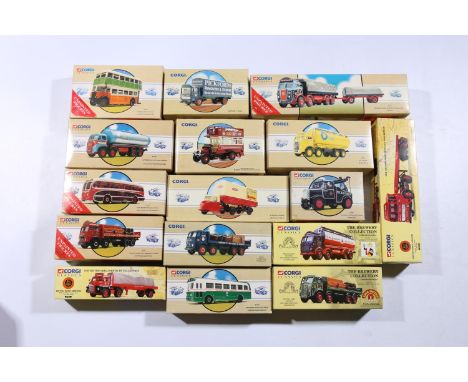 Corgi 1:50 scale diecast model vehicles models including: 96988 Beamish Tramway Motor Service; 97930 Blue Circle Cement; 9716